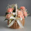 Wicker Woven Flower Basket, with Handle and Pink R 7