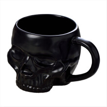 Halloween Skull Cup with Handle Lidless Ceramic Cu