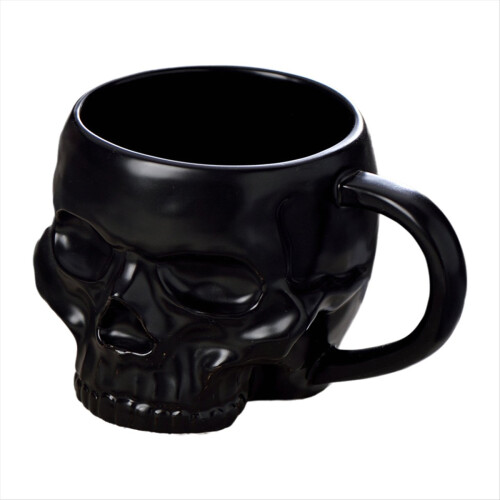 Halloween Skull Cup with Handle Lidless Ceramic Cu
