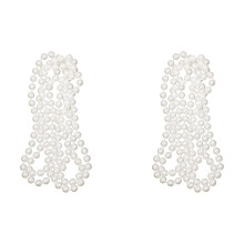 2X Long Artificial Pearl Necklace White Jewelry Ac