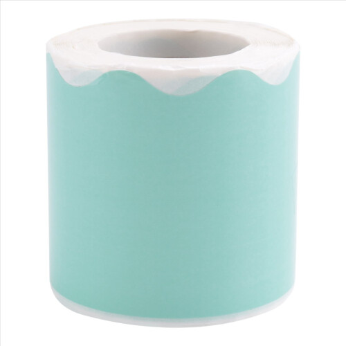 Mint Green Scalloped Rolled Border Sticker Trim -