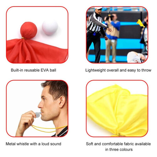 6 Pieces Penalty Flag Football Challenge Flags Ref 2