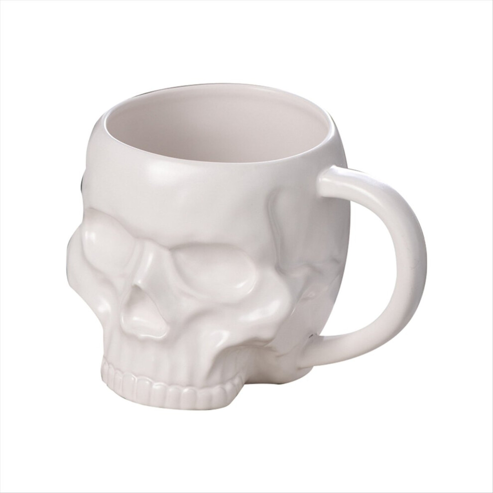 Melitt Halloween Skull Cup With Handle Lidless Ceramic Cu