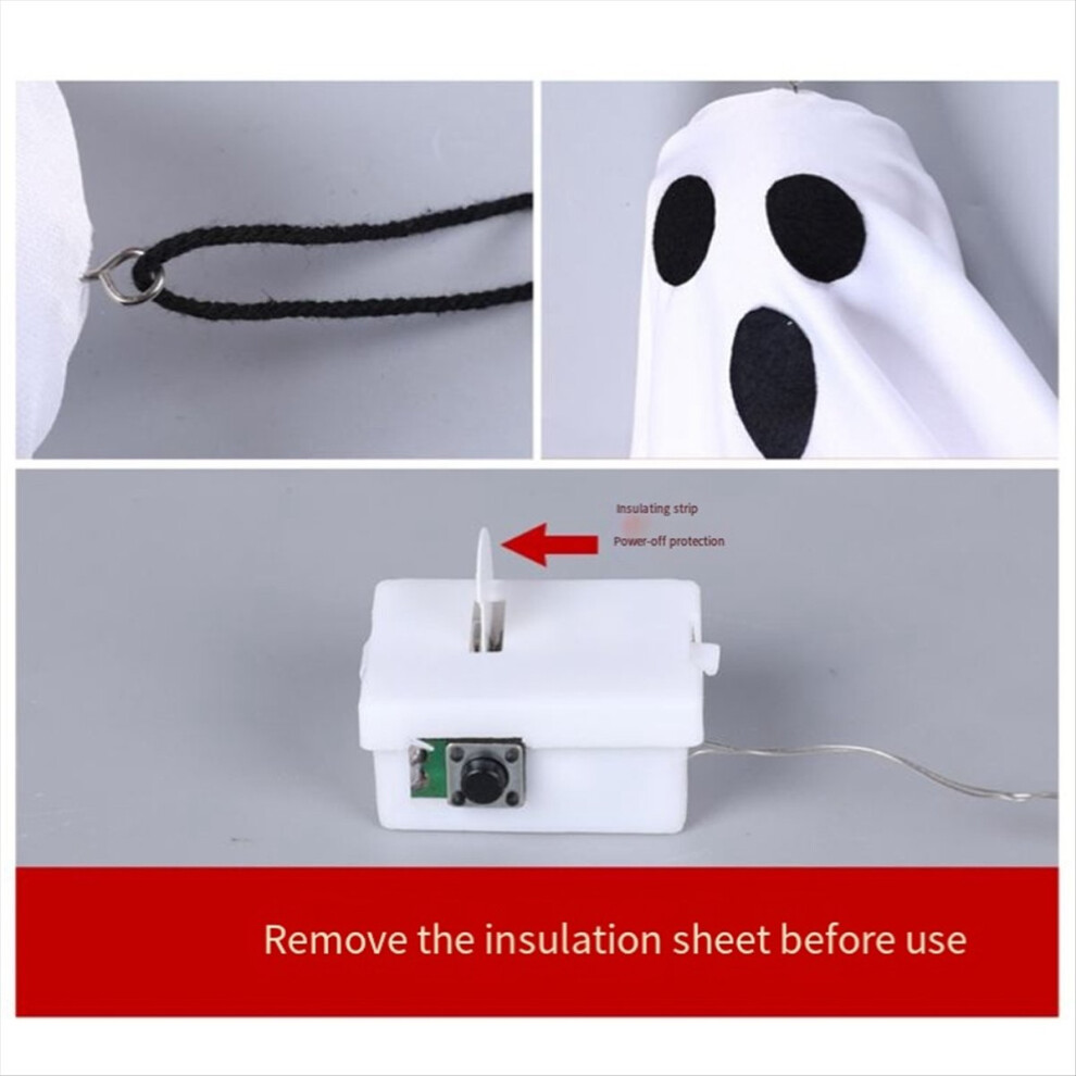 Halloween Decoration Led Hanging Lamp Glowing Ghost Horror Indoor Layout Atmosphere Lamp White 4852750248562
