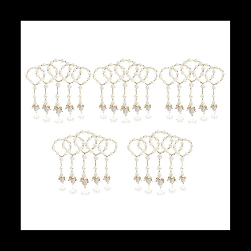 150 PCS Baptism Rosary Acrylic Beads Mini Rosaries 2