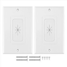 2 Pack Flexible Rubber Wall Grommet Insert with De