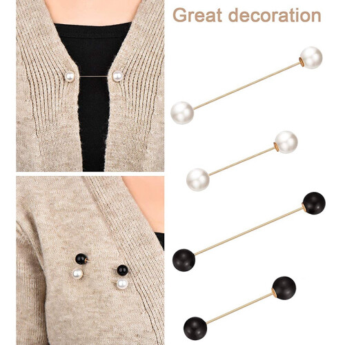 6 Pieces Sweater Shawl Clips Set, Include Double F 2