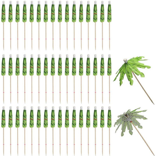 50Pcs Umbrellas for Drinks, Coconut Palm Tree Umbr