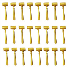 24 PCS Judge Gavel Prop Mini Wood Hammers Mallets