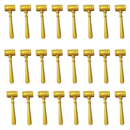 24 PCS Judge Gavel Prop Mini Wood Hammers Mallets