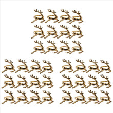 36Pcs Christmas Deer Napkin Rings Gold Alloy Buckl