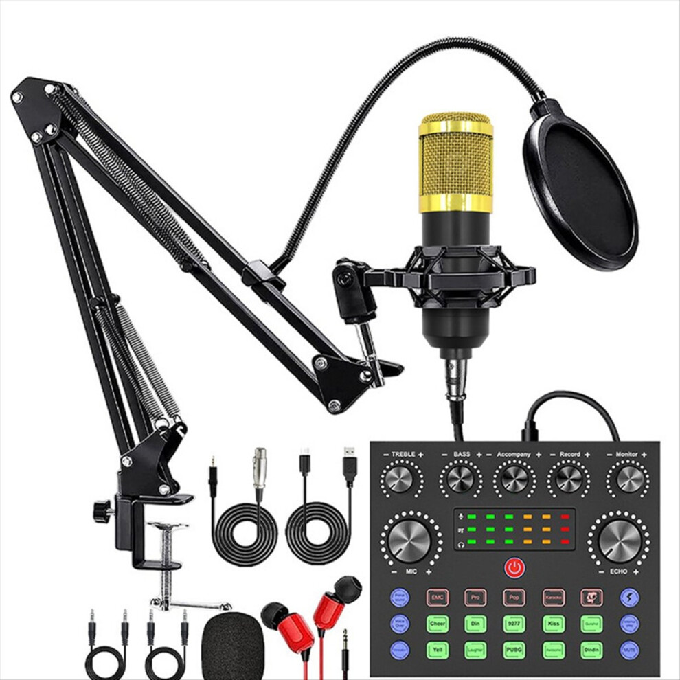 V8s Live Sound Card Podcast Equipment Bundle,With 4852750240832