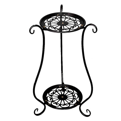 2 Layer Elegant Metal Plant Shelf Flower Pot Rack