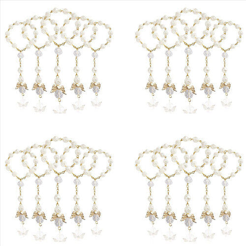 120 PCS Baptism Rosary Acrylic Beads Mini Rosaries