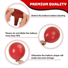 Red Black White Latex Balloons 60 Pack 12inch Confetti Balloons with Ribbons for Party Supplies