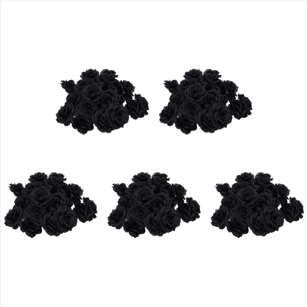 Melitt 100 Pcs Black Rose Artificial Silk Flower Party Wedding House Office Garden Decor Diy