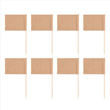 200 Pack Blank Toothpick Flags Kraft Paper Flag Pi