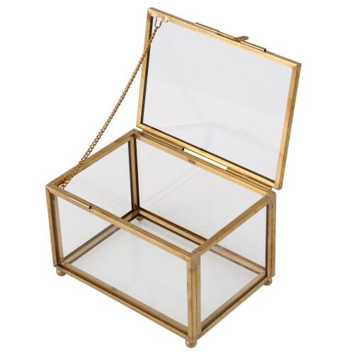 Geometric Glass Style Jewelry Box Table Container 1