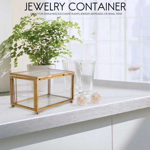Geometric Glass Style Jewelry Box Table Container 2