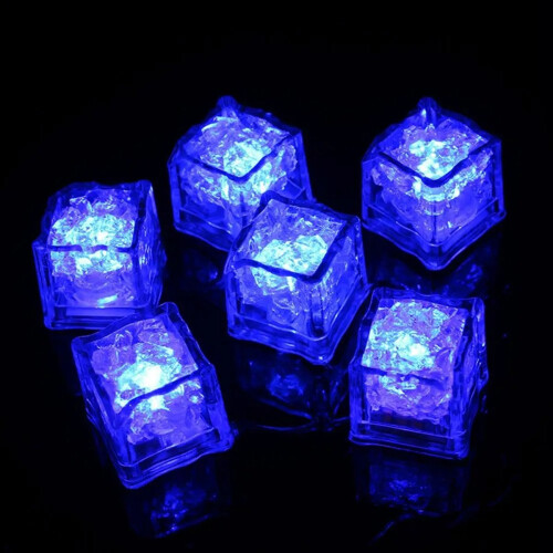 12PCS Waterproof LED Ice-Cube Flashing Glow in the 1