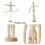 2Pack,8 Inch & 12 Inch,Human Figure Puppet Model W 4