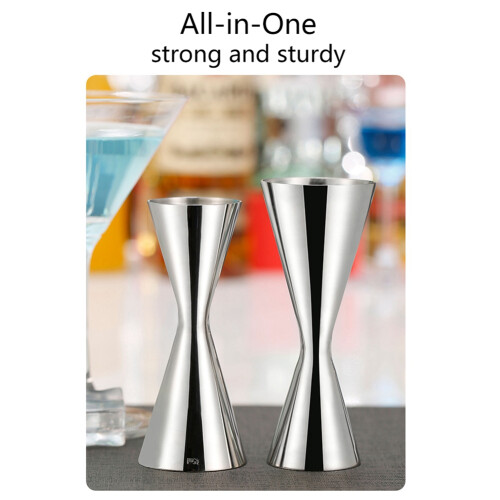 4x Bar Jigger Double Cocktail Measures Tools 30/60 2