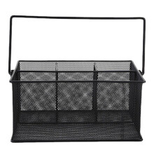 Cutlery Storage Basket with 4 Compartments, Mesh F