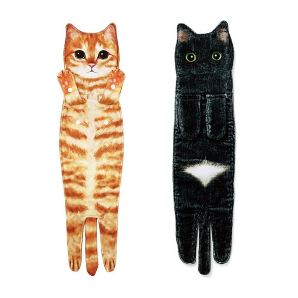 Funny Cat Hand Towels for Bathroom Kitchen Decor T-image-OPC-PN7VQJ9-NEW
