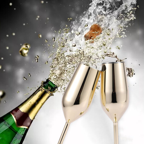6Pcs/Set Shatterproof Champagne Glasses Brushed Go 2