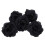80 Pcs Black Rose Artificial Silk Flower Party Wed 4
