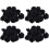 80 Pcs Black Rose Artificial Silk Flower Party Wed 2