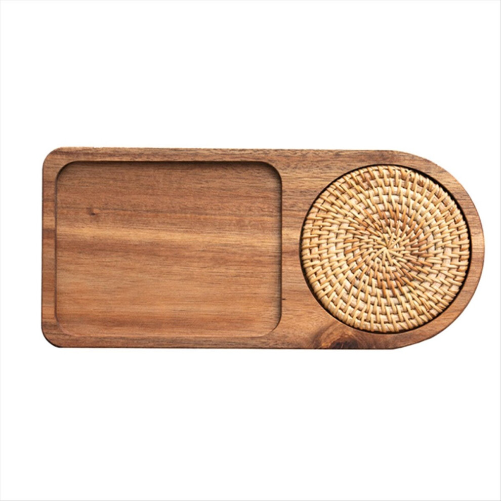 Coffee Tray Wood Plate Breakfast For Serving Food 4852750288049