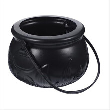 Black Cauldron Kettle Plastic Witch Patricks Wizar