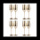 8Pcs Shatterproof Champagne Glasses Brushed Gold W 1