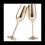 8Pcs Shatterproof Champagne Glasses Brushed Gold W 6