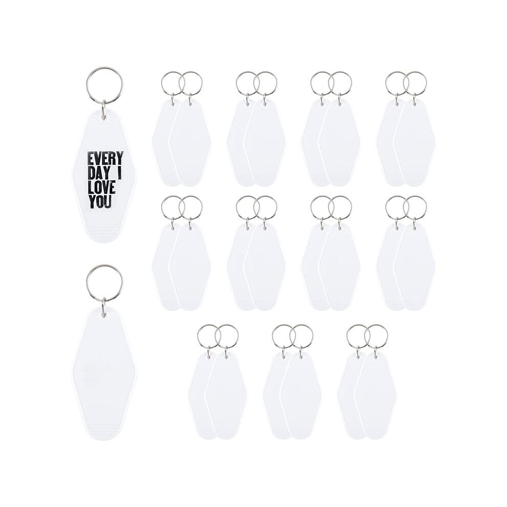 24 Pack Motel Hotel Keychain Blank Vintage Key Tag 4852750288469