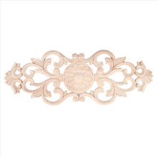 Exquisite Classic Rubber Wood Carved Applique Retro Furniture Crafts Decor New 10(40*15cm)