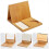 Wooden Book Holder Triangular Tabletop Coffee Tea 4