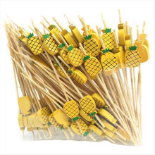 100Pcs Disposable Bamboo Picks Food Fruit Cocktail