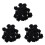 60 Pcs Black Rose Artificial Silk Flower Party Wed 11