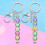 30 Pcs Beadable Keychains Set,10 Beads Blank Keych 8