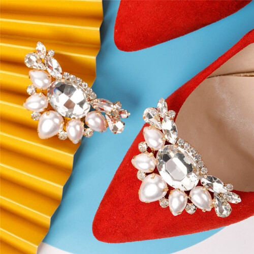 2Pcs Wedding Shoes Decorations High Heel Shoes Cli 2