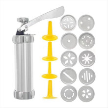 Cookie Biscuit Press Maker with 10 Decorative Sten