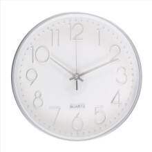 Premium Silver Wall Clock, Decoration, Modern Sile