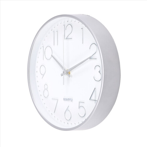 Premium Silver Wall Clock, Decoration, Modern Sile 2