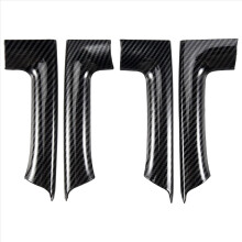 4pcs Car Stickers ABS Carbon Fiber Grain Interior