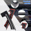 4pcs Car Stickers ABS Carbon Fiber Grain Interior 10