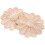 10Pcs Unpainted Round Flower Pattern Wood Carved A 4