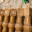 10Pcs Unpainted Round Flower Pattern Wood Carved A 6