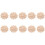 10Pcs Unpainted Round Flower Pattern Wood Carved A 2